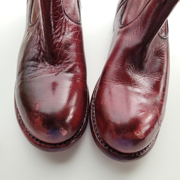 Bed Stu Craven Merlot Dip Dye Western Fringe leather Boots size 9.5 - Picture 6 of 9